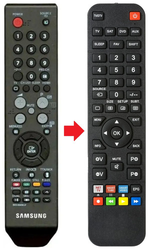 Telecomando adatto per samsung - adatto,